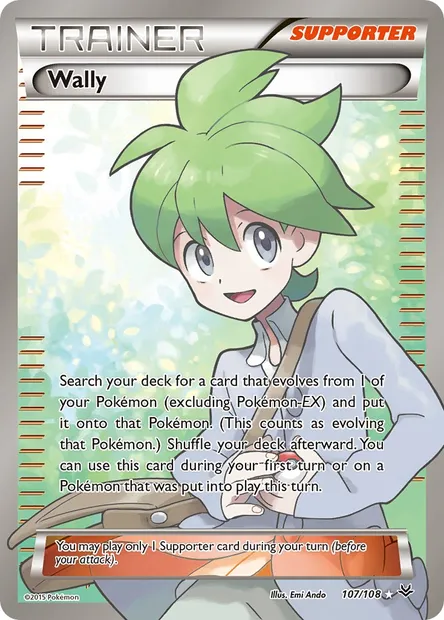 Wally, Pokémon card ROS 107 — Roaring Skies set
