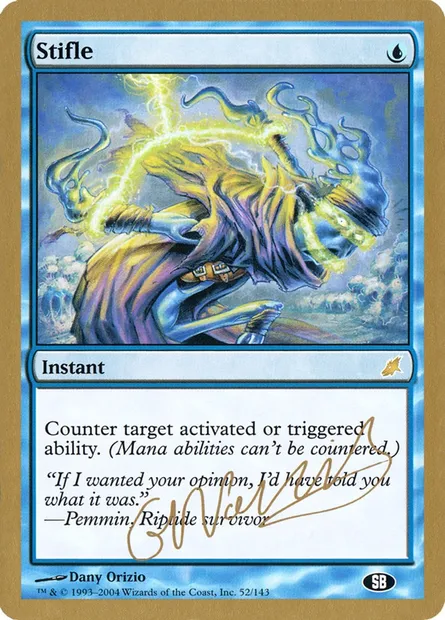 Asphyxie, carte Magic WC04 gn52sb — extension World Championship Decks 2004