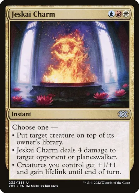 Jeskai Charm, Magic card 2X2 232 — Double Masters 2022 set
