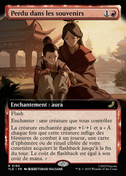 Perdu dans les souvenirs, carte Magic TLE 195 — extension Avatar: The Last Airbender Eternal