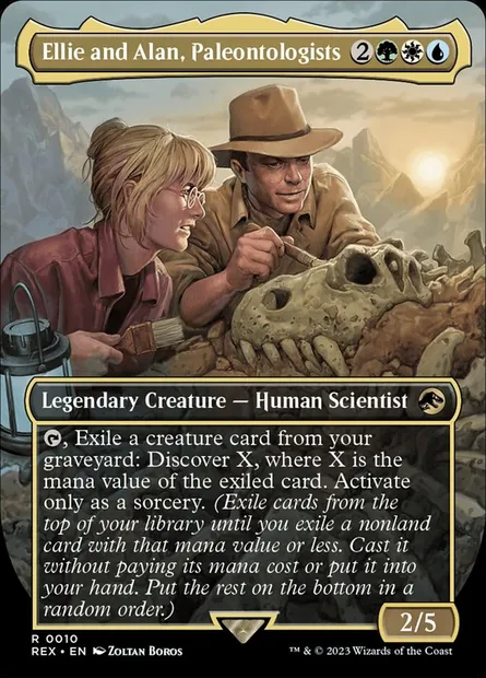 Ellie and Alan, Paleontologists, Magic card REX 10 — Jurassic World Collection set