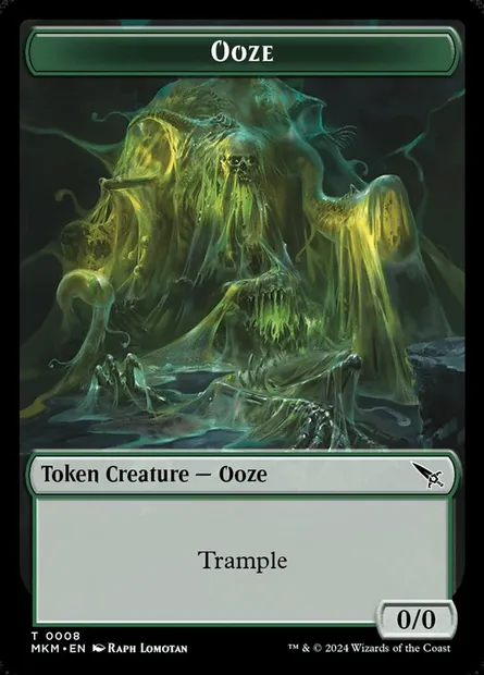Ooze, carte Magic TMKM 8 — extension Murders at Karlov Manor Tokens