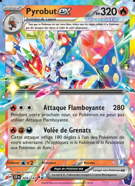 Pyrobut-ex, carte Pokémon SCR 028 — extension Couronne Stellaire