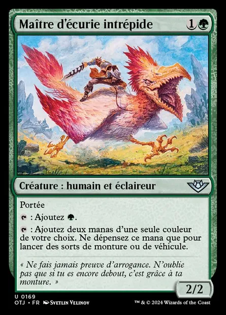 Maître d'écurie intrépide, carte Magic OTJ 169 — extension Outlaws of Thunder Junction