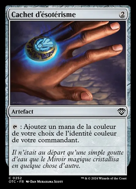 Cachet d'ésotérisme, carte Magic OTC 252 — extension Outlaws of Thunder Junction Commander