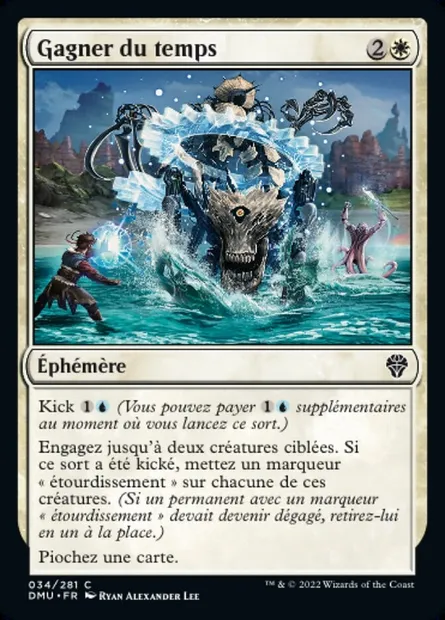 Gagner du temps, carte Magic DMU 34 — extension Dominaria Uni