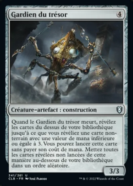 Gardien du trésor, carte Magic CLB 341 — extension Commander Légendes : la bataille de la Porte de Baldur
