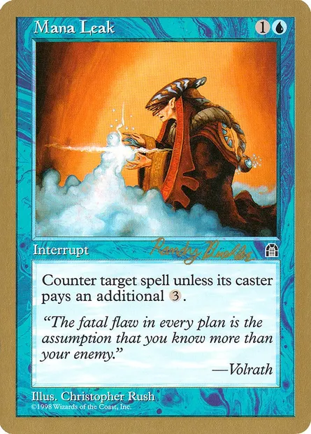 Mana Leak, Magic card WC98 rb36 — World Championship Decks 1998 set