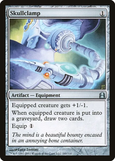 Skullclamp, Magic card CMD 260 — Commander 2011 set