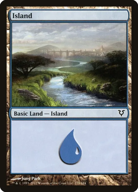 Island, Magic card AVR 235 — Avacyn Restored set