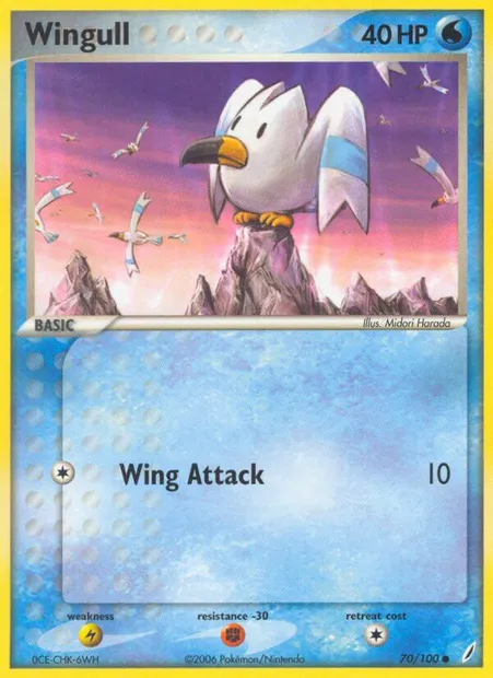 Wingull, Pokémon card CG 70 — Crystal Guardians set