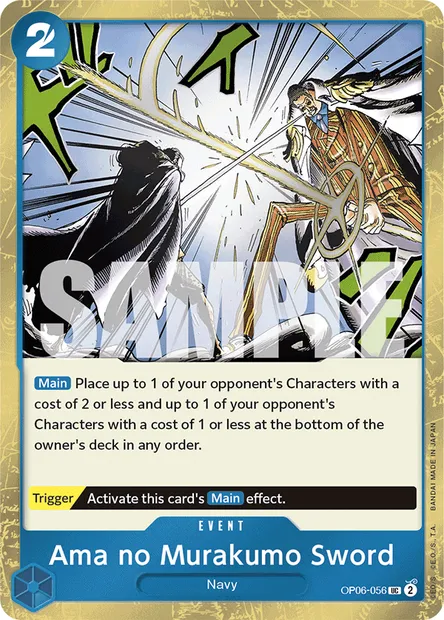 Ama no Murakumo Sword, One Piece card OP06-056 — WINGS OF THE CAPTAIN set