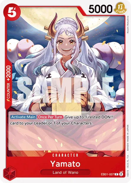 Yamato, carte One Piece EB01-007 — extension MEMORIAL COLLECTION