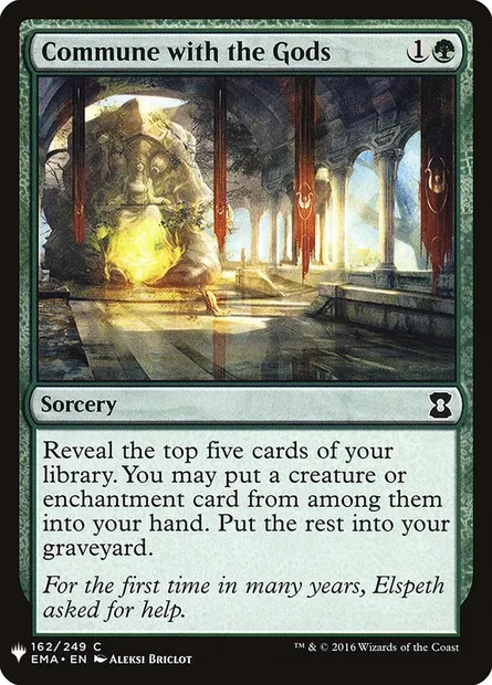 Commune with the Gods, Magic card PLST EMA-162 — The List set