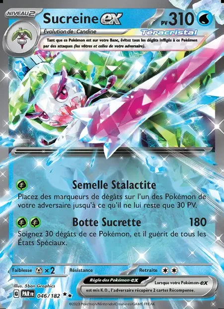 Sucreine-ex, carte Pokémon PAR 046 — extension Faille Paradoxe