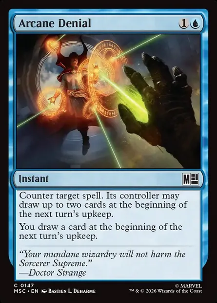 Arcane Denial, Magic card MSC 147 — Marvel Super Heroes Commander set