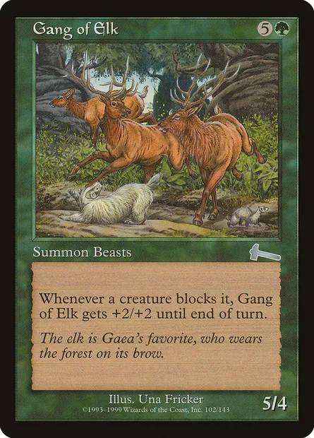 Gang of Elk, Magic card ULG 102 — Urza's Legacy set