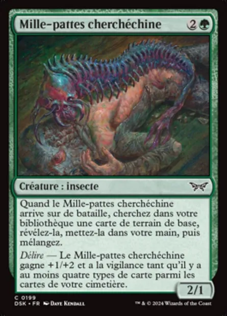 Mille-pattes cherchéchine, carte Magic DSK 199 — extension Duskmourn: House of Horror