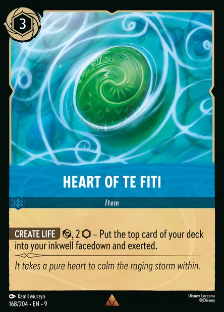 Heart of Te Fiti, Disney Lorcana card CH9-168 — Fabled set