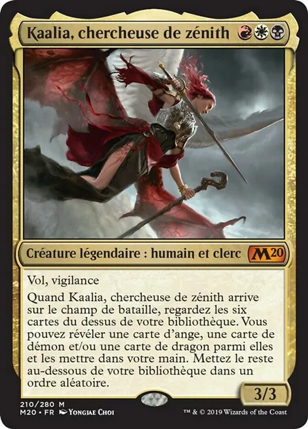 Kaalia, chercheuse de zénith, carte Magic M20 210 — extension Core Set 2020