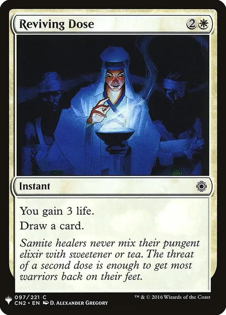 Dose revivifiante, carte Magic PLST CN2-97 — extension The List