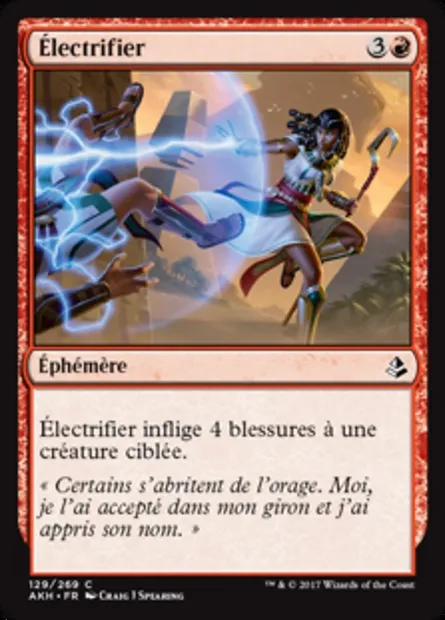 Électrifier, carte Magic AKH 129 — extension Amonkhet
