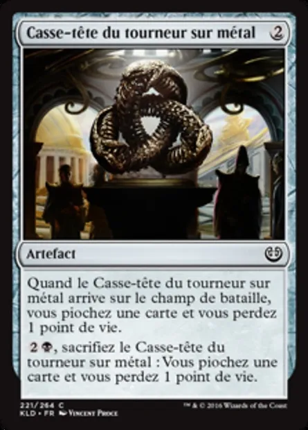 Casse-tête du tourneur sur métal, carte Magic KLD 221 — extension Kaladesh