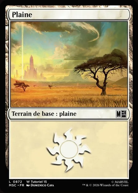Plaine, carte Magic MSC 872 — extension Marvel Super Heroes Commander