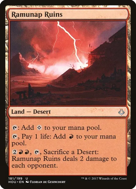 Ramunap Ruins, Magic card HOU 181 — Hour of Devastation set