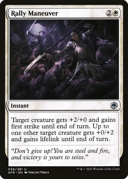 Rally Maneuver, Magic card AFR 36 — Adventures in the Forgotten Realms set