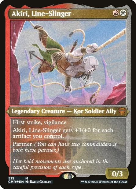 Akiri, Line-Slinger, Magic card CMR 515 — Commander Legends set