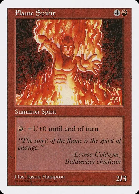 Flame Spirit, Magic card 5ED 229 — Fifth Edition set