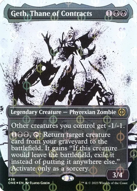 Geth, Thane des contrats, carte Magic ONE 438 — extension Tous Phyrexians