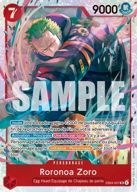 Roronoa Zoro, carte One Piece EB04-007 — extension EGGHEAD CRISIS