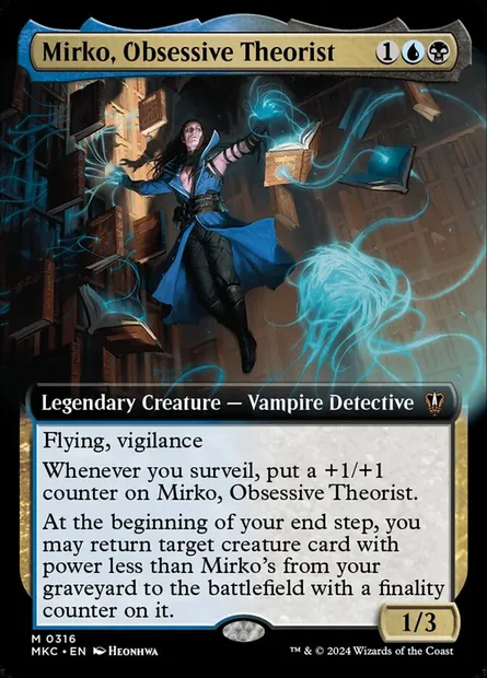 Mirko, Obsessive Theorist, Magic card MKC 316 — Murders at Karlov Manor Commander set