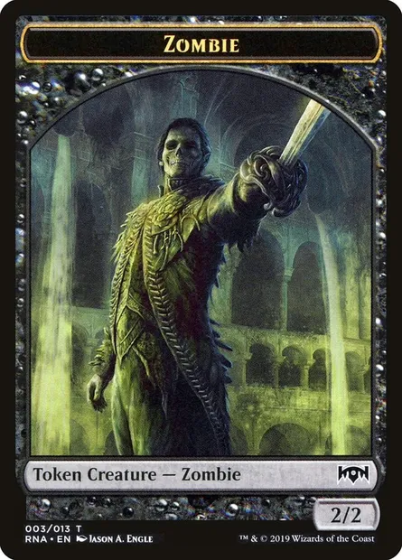 Zombie, Magic card TRNA 3 — Ravnica Allegiance Tokens set