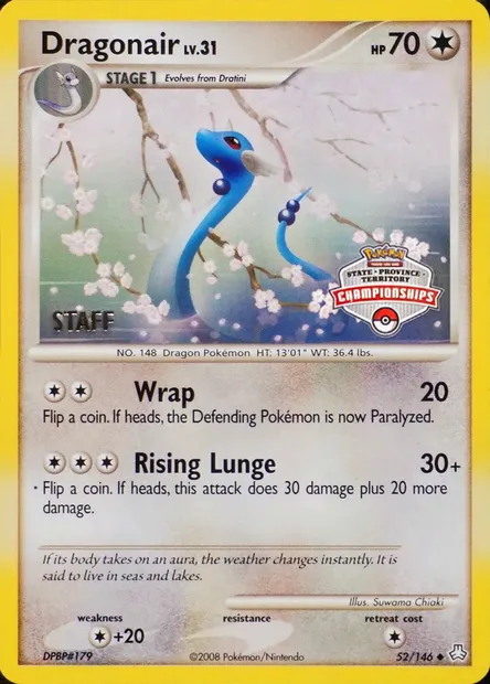 Dragonair Lv.31, carte Pokémon LGP 052s-2 — extension League Promos