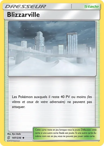 Blizzarville, carte Pokémon UNM 187 — extension Harmonie des Esprits