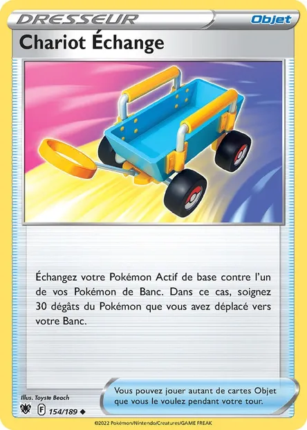 Chariot Échange, carte Pokémon ASR 154 — extension Astres Radieux