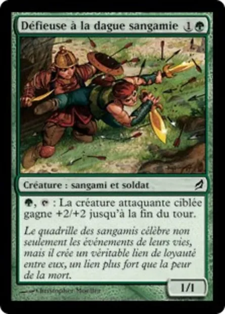 Défieuse à la dague sangamie, carte Magic LRW 223 — extension Lorwyn