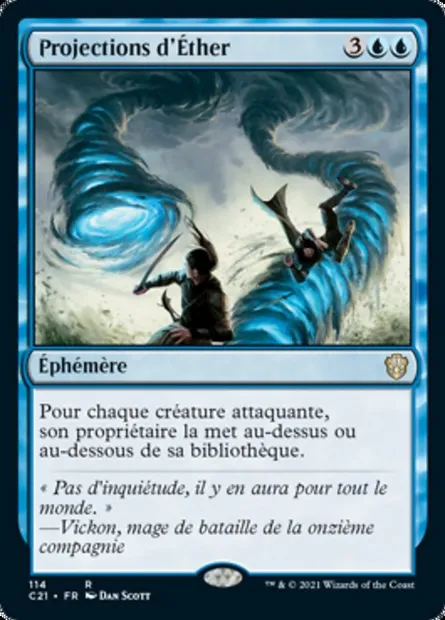 Projections d'Éther, carte Magic C21 114 — extension Commander 2021