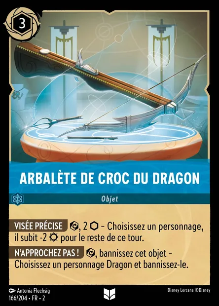 Arbalète de Croc du Dragon, carte Disney Lorcana CH2-166 — extension L'Ascension des Floodborn