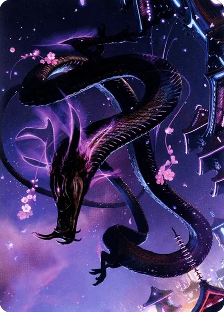 Junji, the Midnight Sky // Junji, the Midnight Sky, Magic card ANEO 38 — Neon Dynasty Art Series set