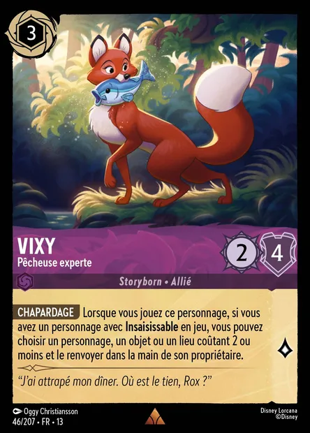 Vixy - Pêcheuse experte, carte Disney Lorcana CH13-046 — extension Invasion Epineuse!