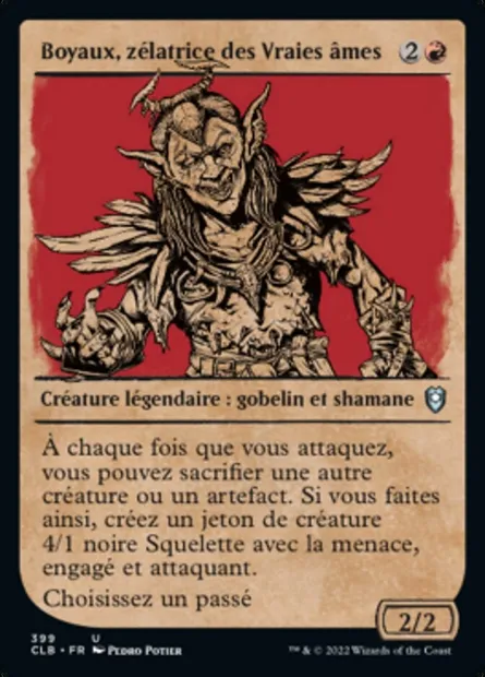Boyaux, zélatrice des Vraies âmes, carte Magic CLB 399 — extension Commander Légendes : la bataille de la Porte de Baldur