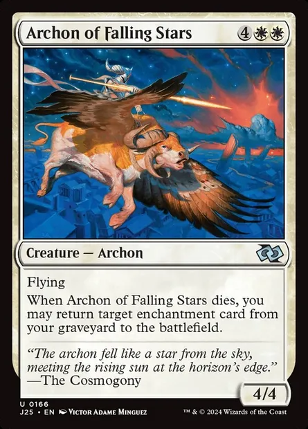 Archon of Falling Stars, Magic card J25 166 — Foundations Jumpstart set