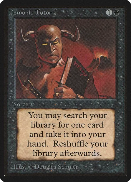 Demonic Tutor, Magic card LEB 105 — Limited Edition Beta set