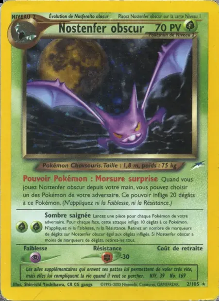 Nostenfer obscur, carte Pokémon NDE 2 — extension Neo Destiny