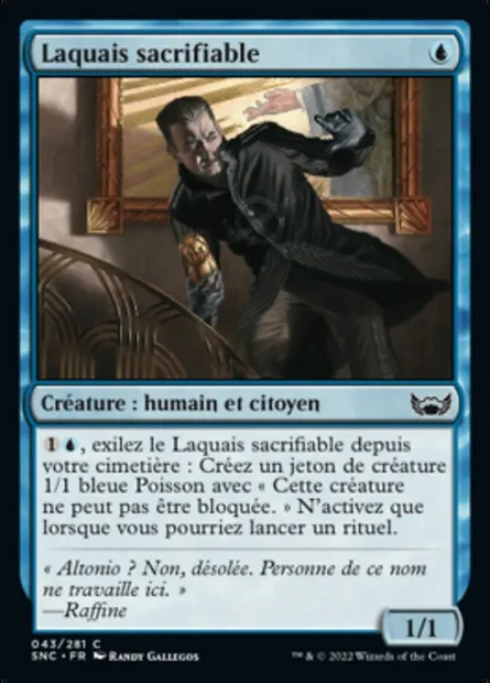 Laquais sacrifiable, carte Magic SNC 43 — extension Les rues de la Nouvelle-Capenna
