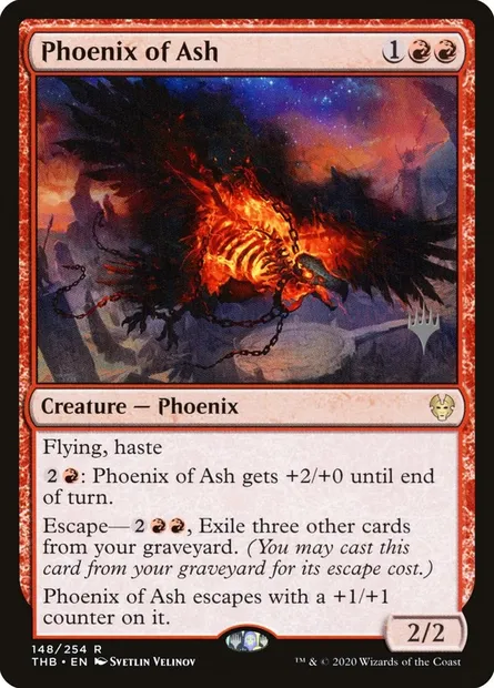 Phénix de cendres, carte Magic PTHB 148p — extension Theros Beyond Death Promos